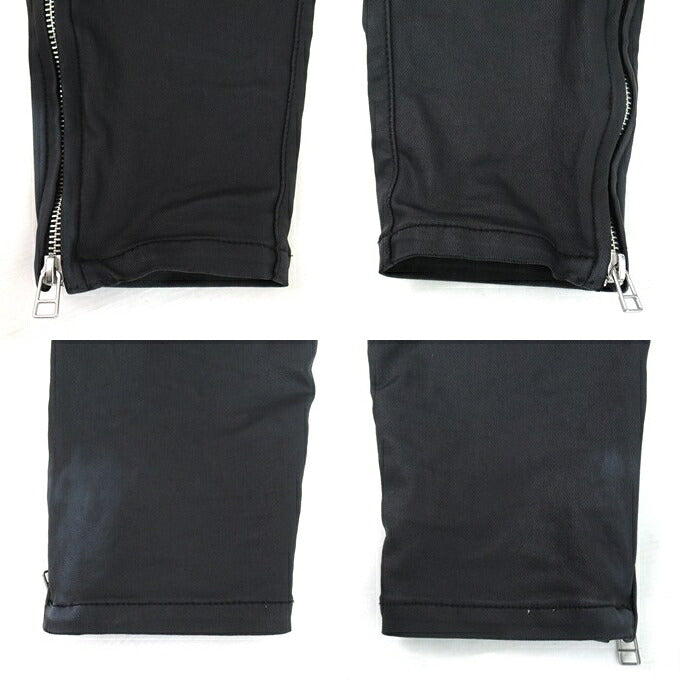 Danke Schon Coated Zip Cargo Pants Black Size 34