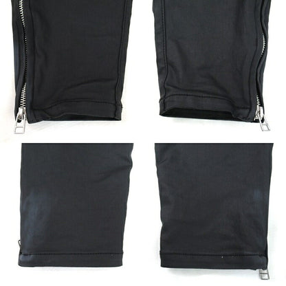 Danke Schon Coated Zip Cargo Pants Black Size 34