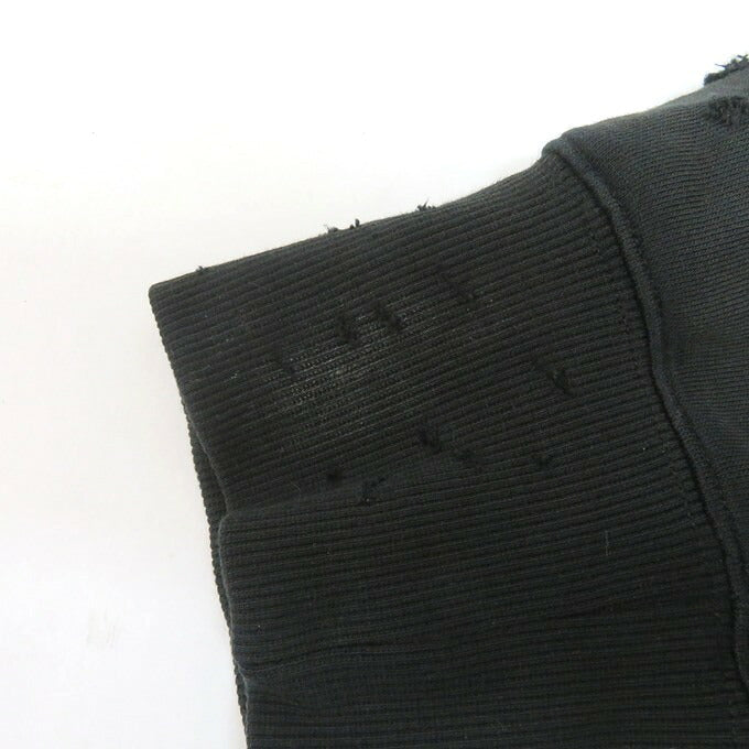 FAF(FAKE ASS FLOWERS) Damaged Zip Hoodie Black Size M
