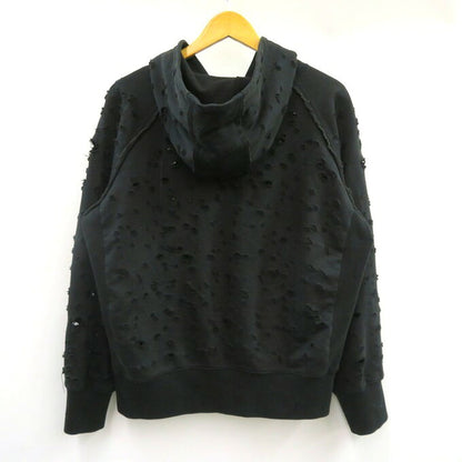 FAF(FAKE ASS FLOWERS) Damaged Zip Hoodie Black Size M
