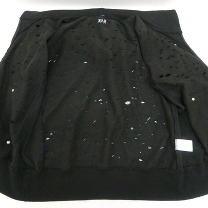 FAF(FAKE ASS FLOWERS) Damaged Zip Hoodie Black Size M