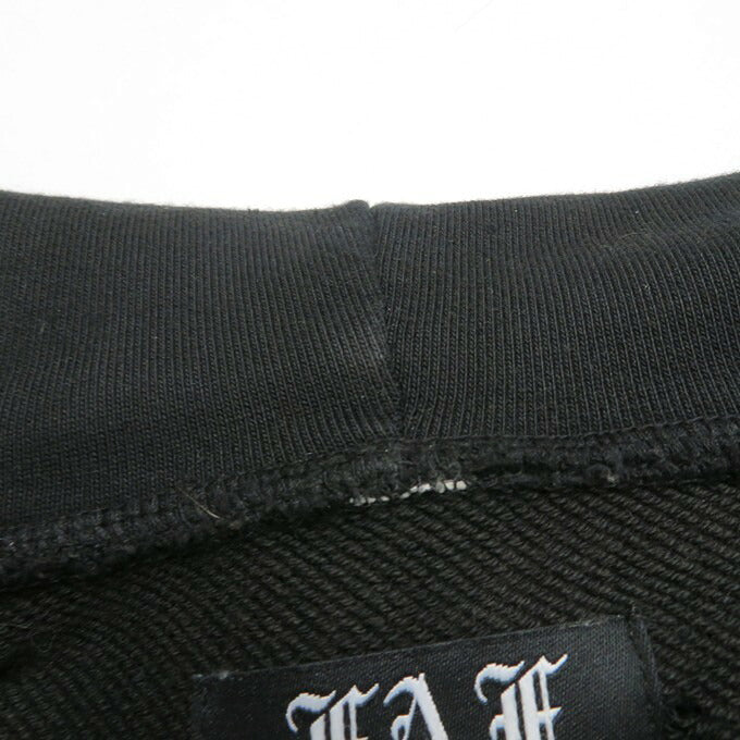 FAF(FAKE ASS FLOWERS) Damaged Zip Hoodie Black Size M