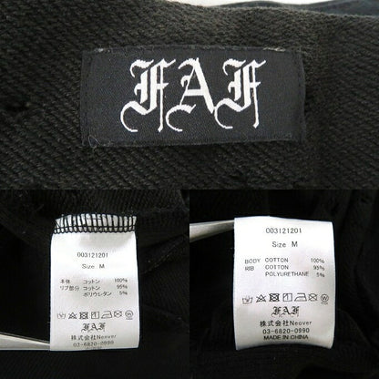 FAF(FAKE ASS FLOWERS) Damaged Zip Hoodie Black Size M