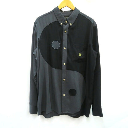 ALDIES Black Ying Yang Long Sleeve Shirt Size L