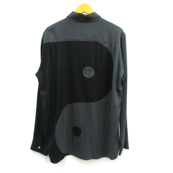 ALDIES Black Ying Yang Long Sleeve Shirt Size L