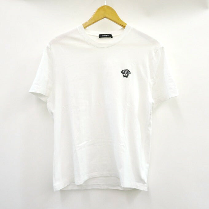 VERSACE Medusa Embroidered S/S T-Shirt White Size M