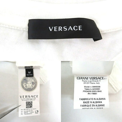 VERSACE Medusa Embroidered S/S T-Shirt White Size M