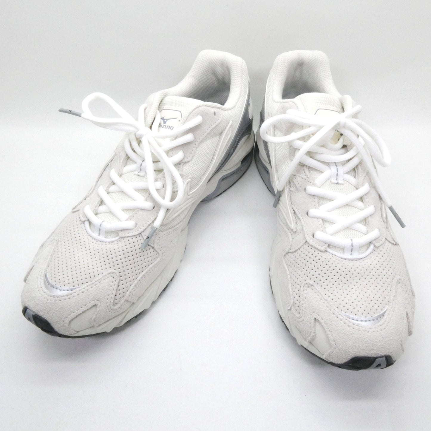 MIZUNO WAVE RIDER 10 White Grey Sneakers