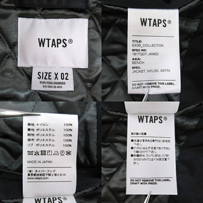 WTAPS 18SS Nylon Bench Jacket Gray Size 02
