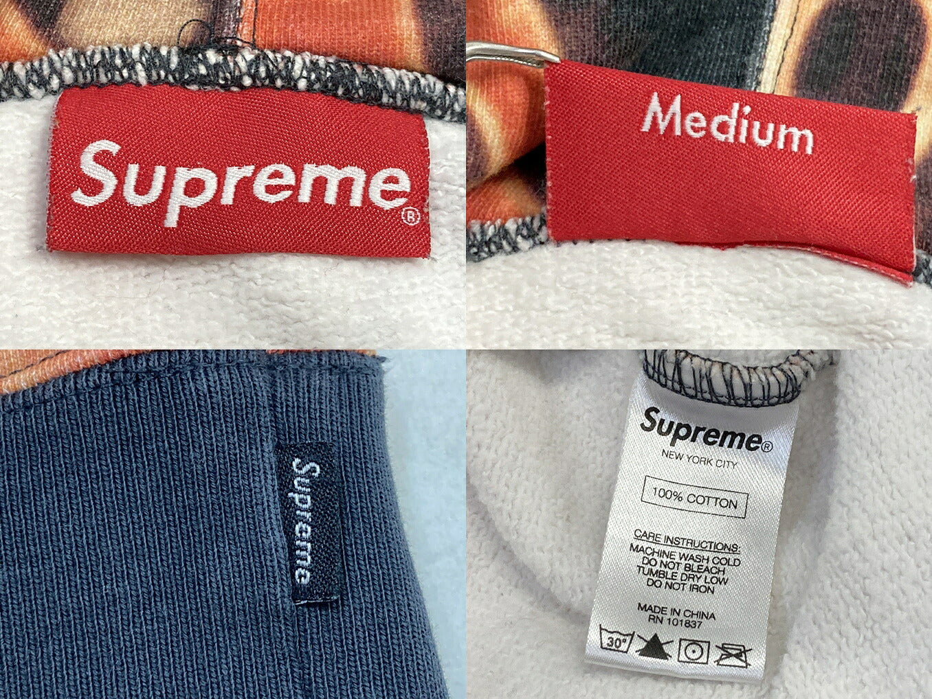 SUPREME x Andres Serrano Blood & Semen Hoodie Orange Size M