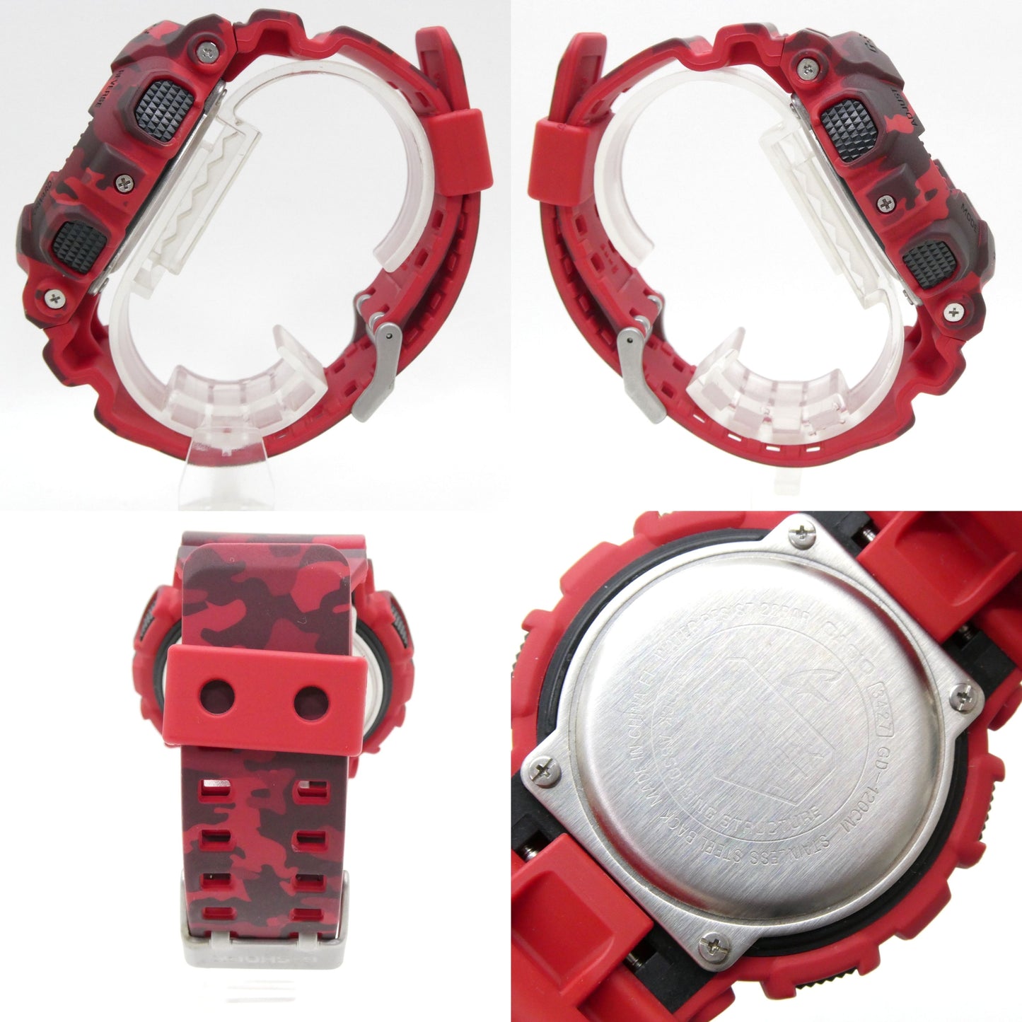 CASIO G-SHOCK BIG CASE GD-120CM-4 Red Watch Size ONE SIZE