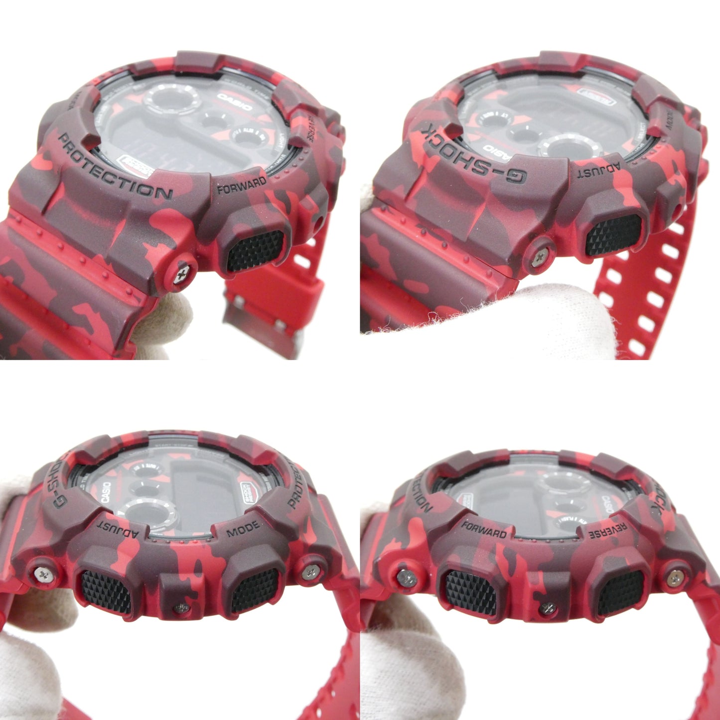 CASIO G-SHOCK BIG CASE GD-120CM-4 Red Watch Size ONE SIZE