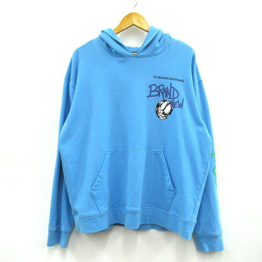 CHROME HEARTS x MATTY BOY 24SS Brain New Light Blue Hoodie Size XL