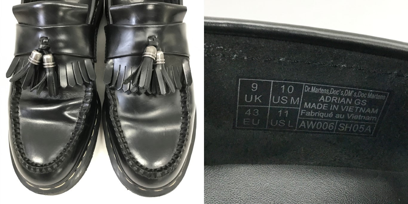 Dr.Martens ADRIAN Tassel Loafers Black Size EU43