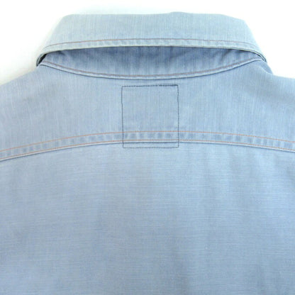 MADISON BLUE Hampton Back Satin Shirt Sax Blue Size 01