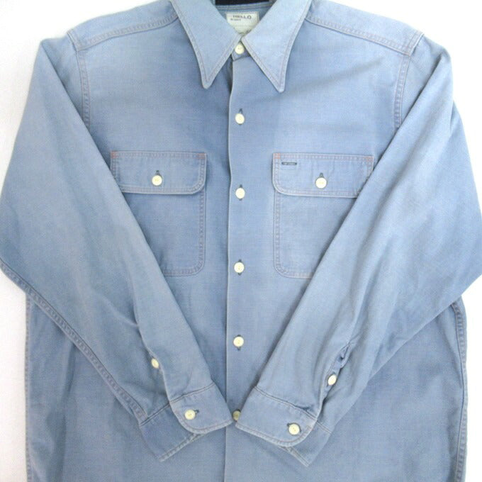 MADISON BLUE Hampton Back Satin Shirt Sax Blue Size 01