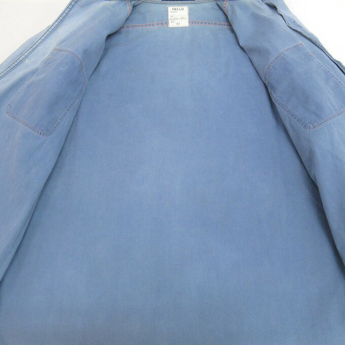 MADISON BLUE Hampton Back Satin Shirt Sax Blue Size 01