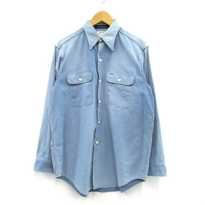 MADISON BLUE Hampton Back Satin Shirt Sax Blue Size 01
