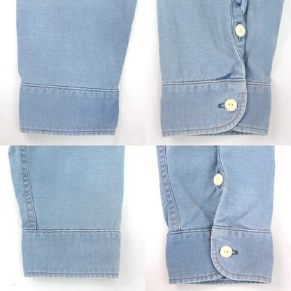 MADISON BLUE Hampton Back Satin Shirt Sax Blue Size 01