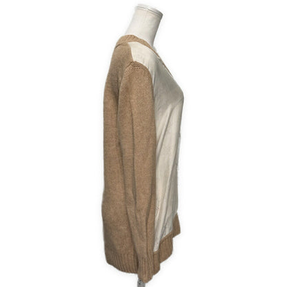 HERMES 00s Margiela Era Silk Wool V-Neck Knit Size M