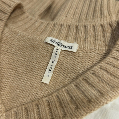 HERMES 00s Margiela Era Silk Wool V-Neck Knit Size M
