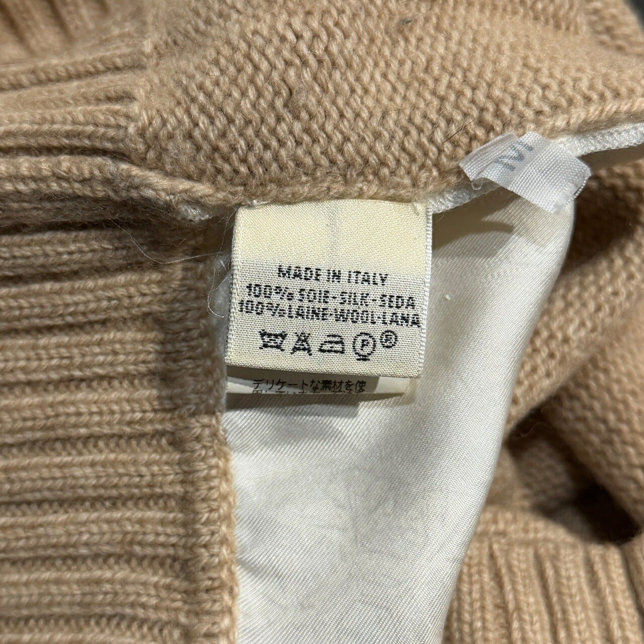 HERMES 00s Margiela Era Silk Wool V-Neck Knit Size M