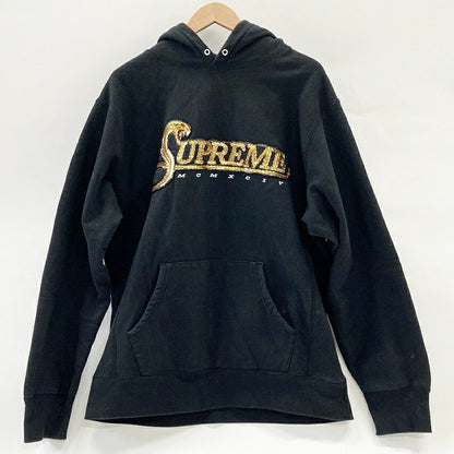 SUPREME Sequin Viper Hooded Sweatshirt Black Size L