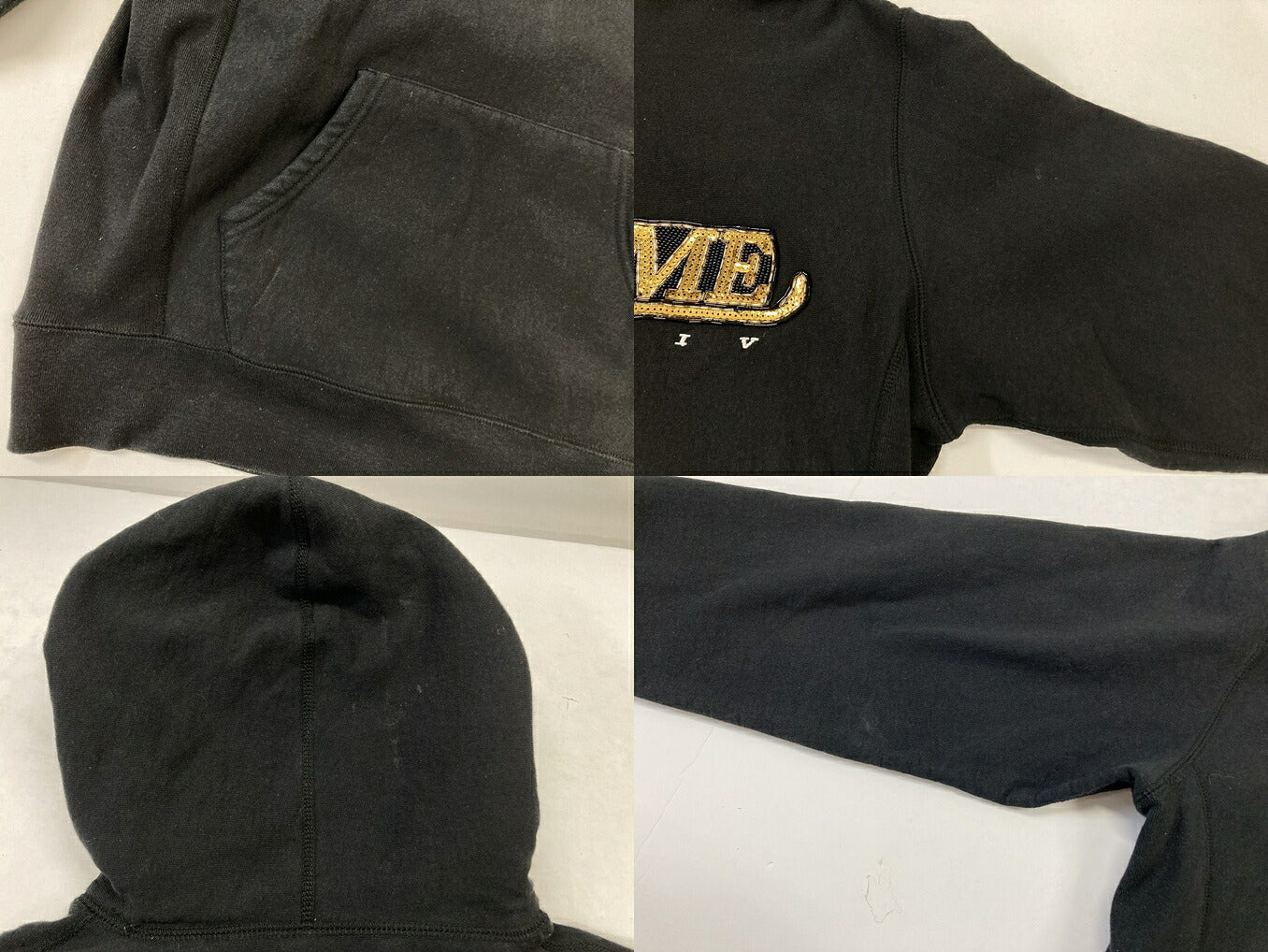 SUPREME Sequin Viper Hooded Sweatshirt Black Size L