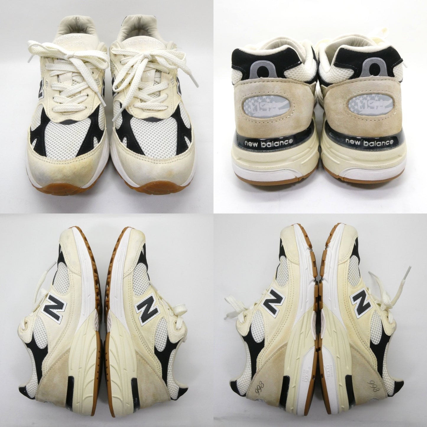 New Balance U993WS Made in USA Sea Salt Black Sneakers