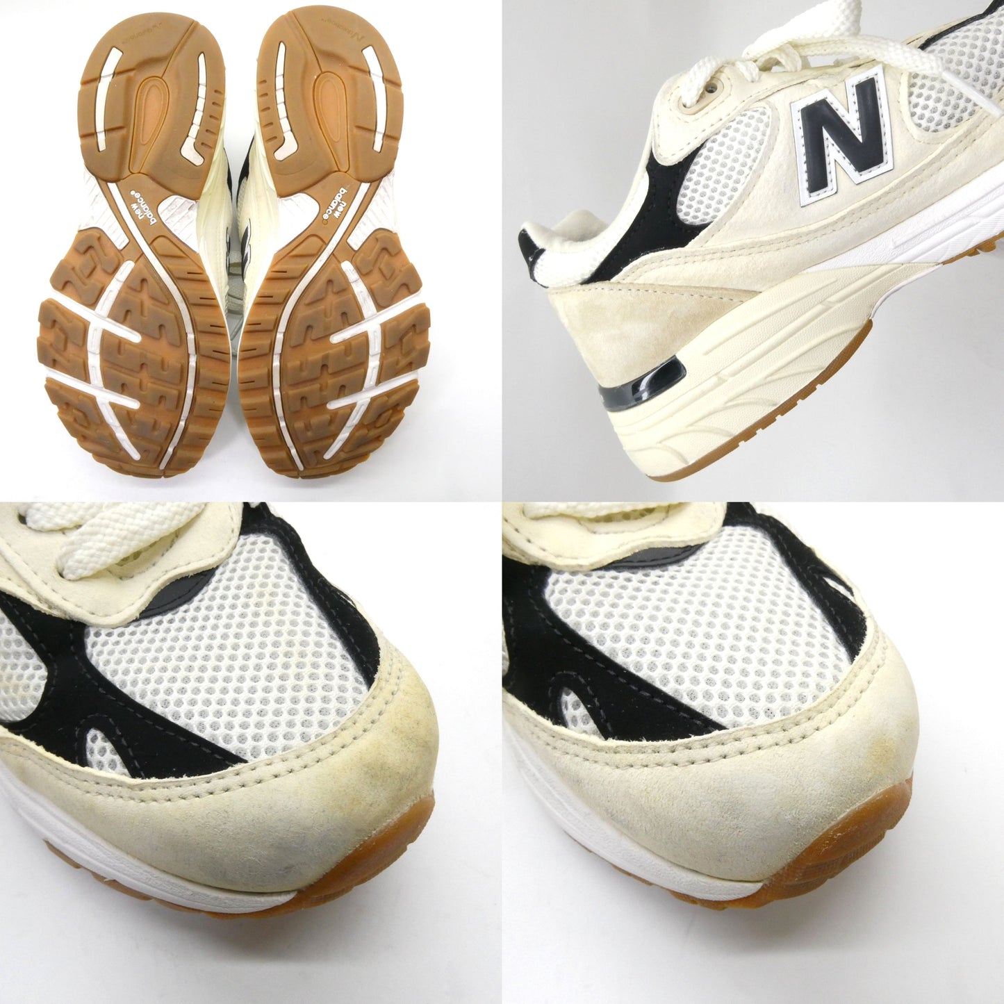 New Balance U993WS Made in USA Sea Salt Black Sneakers