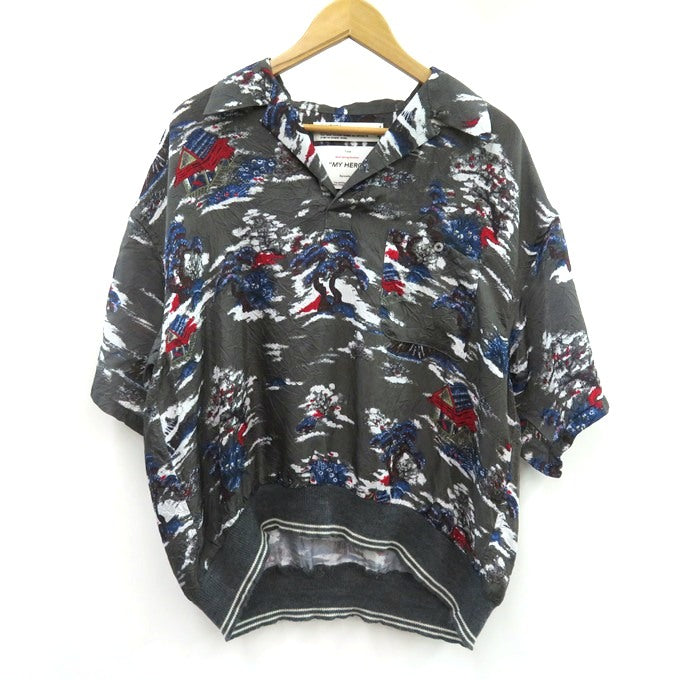 DAIRIKU 24SS "Cliff" Aloha Rib Shirt Charcoal Size M