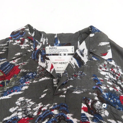 DAIRIKU 24SS "Cliff" Aloha Rib Shirt Charcoal Size M