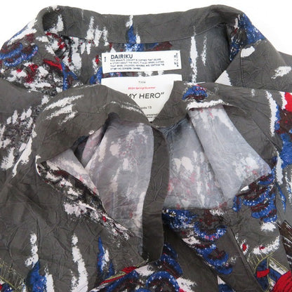 DAIRIKU 24SS "Cliff" Aloha Rib Shirt Charcoal Size M