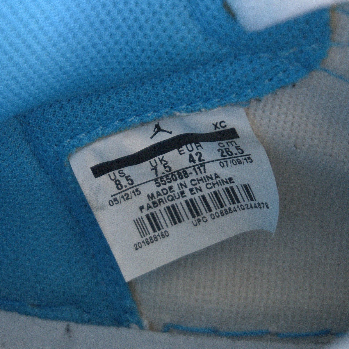Nike AIR JORDAN 1 RETRO HIGH OG UNC 555088-117 Sneakers Size 26.5cm