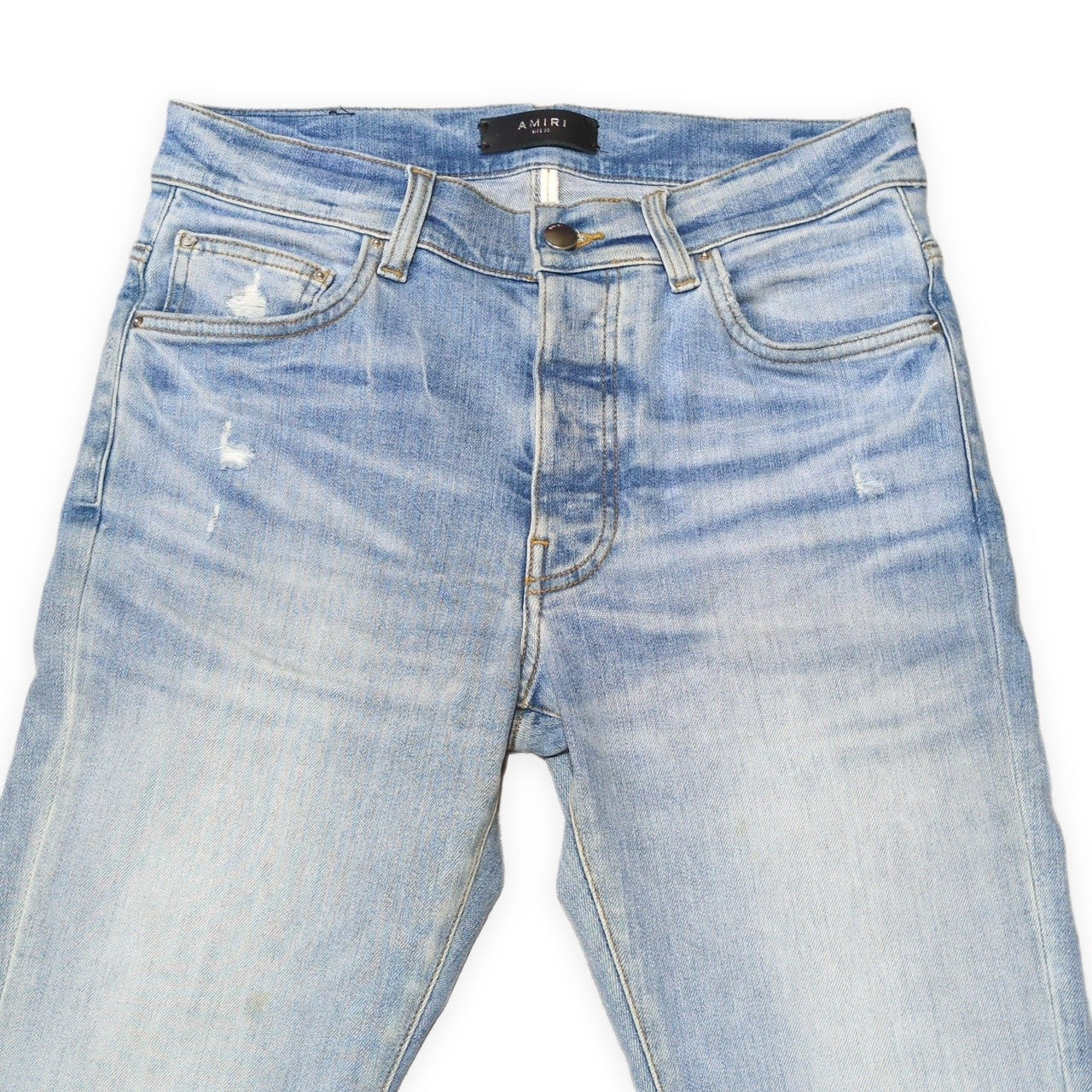AMIRI 24SS Stack Slim Distressed Jeans Blue Size 30