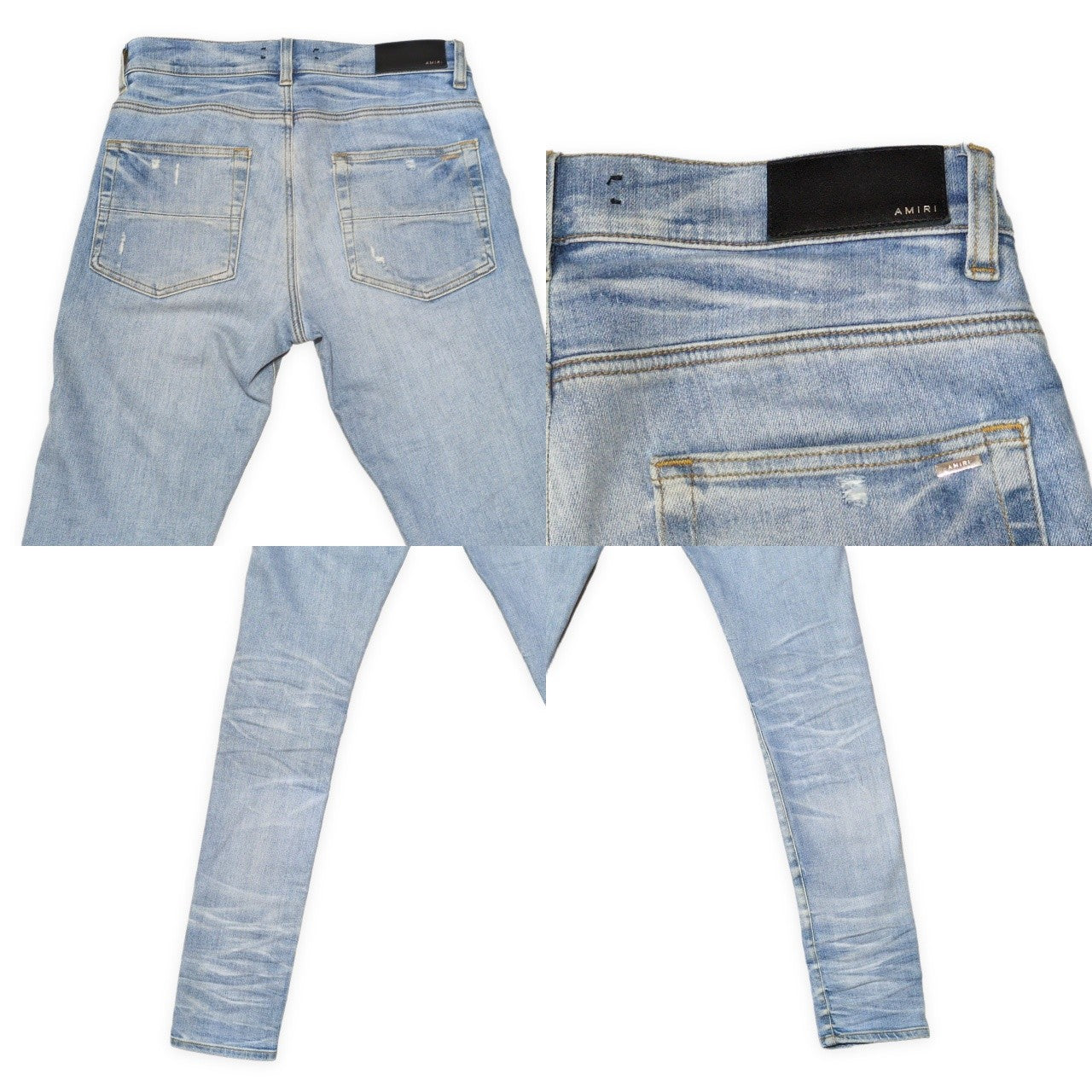 AMIRI 24SS Stack Slim Distressed Jeans Blue Size 30