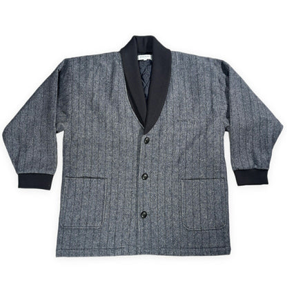 BALMAIN Shawl Collar Wool Quilted Jacket in Japan Size L