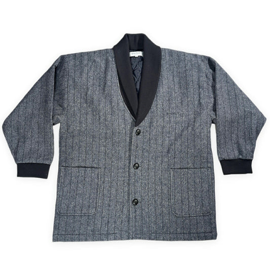 BALMAIN Shawl Collar Wool Quilted Jacket in Japan Size L