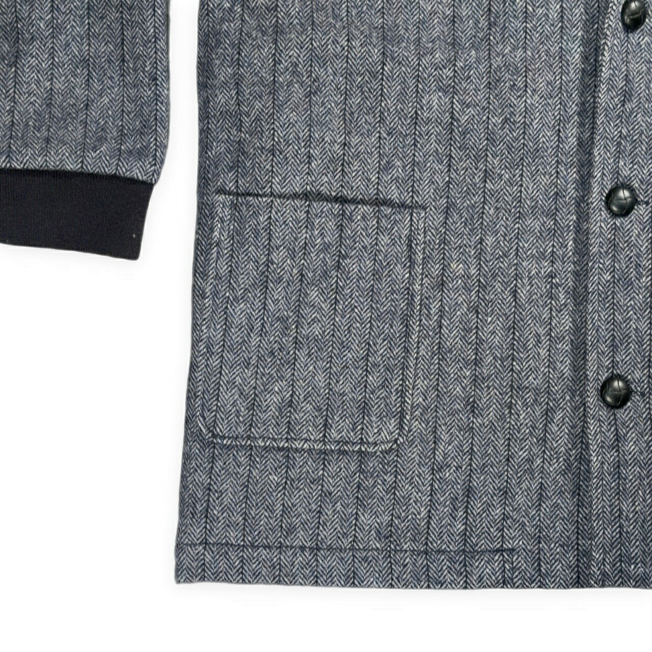 BALMAIN Shawl Collar Wool Quilted Jacket in Japan Size L