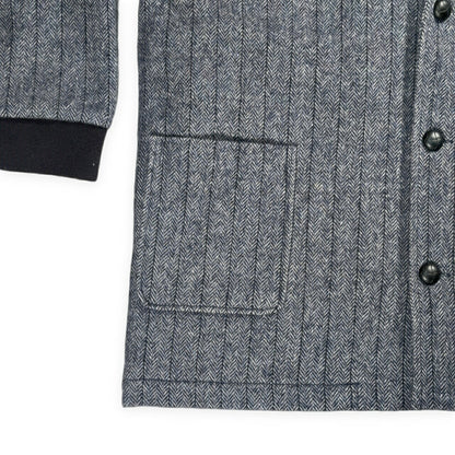 BALMAIN Shawl Collar Wool Quilted Jacket in Japan Size L