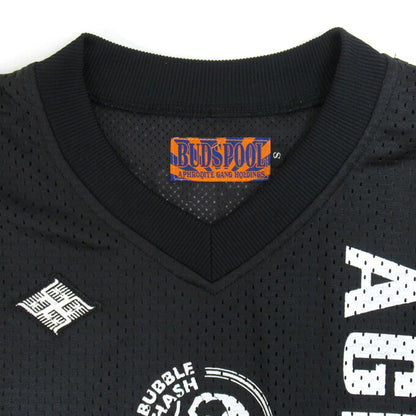 BUDSPOOL Double Mesh Soccer Jersey Black Shirt Size S