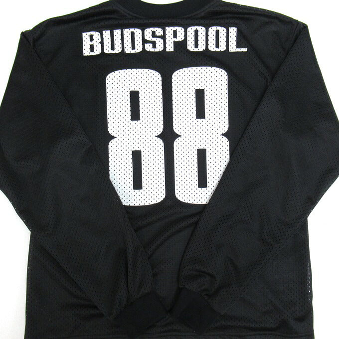 BUDSPOOL Double Mesh Soccer Jersey Black Shirt Size S