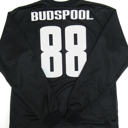 BUDSPOOL Double Mesh Soccer Jersey Black Shirt Size S