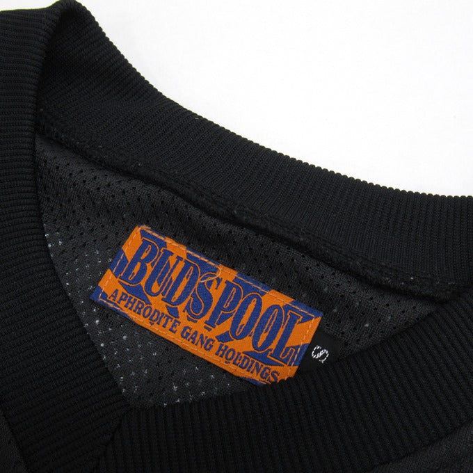 BUDSPOOL Double Mesh Soccer Jersey Black Shirt Size S