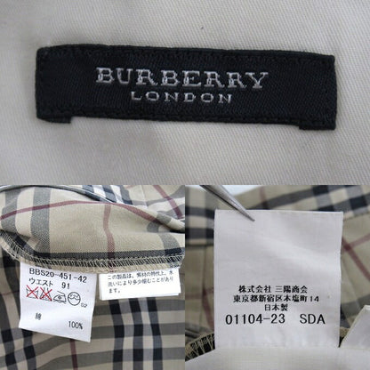 BURBERRY LONDON Check Pattern Slacks Size W91 Size 】91