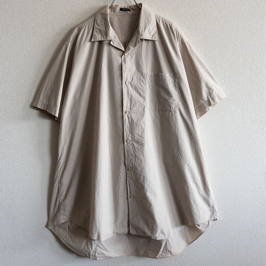 Y's for Men Oversized Open-Collar Shirt Beige Size XL