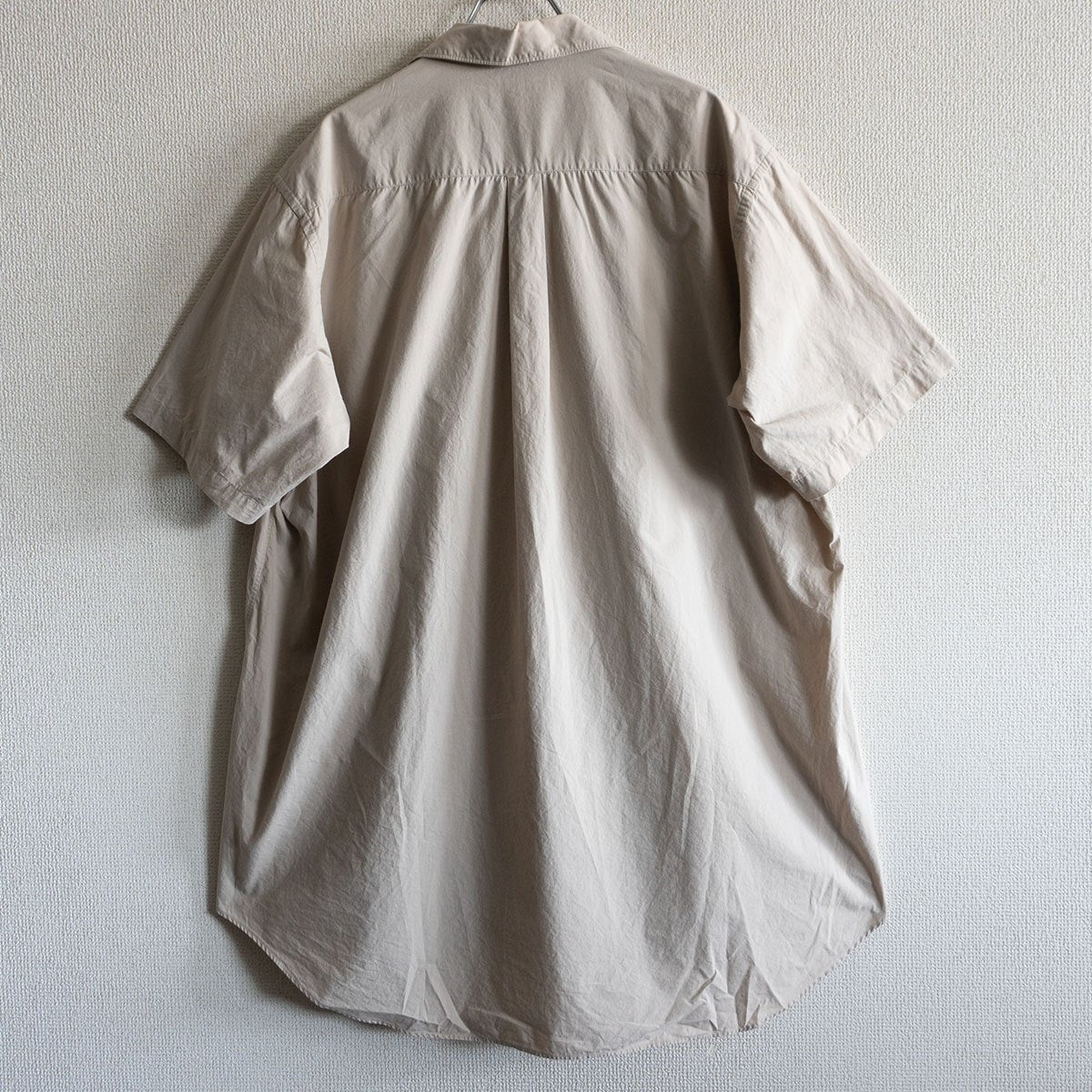 Y's for Men Oversized Open-Collar Shirt Beige Size XL