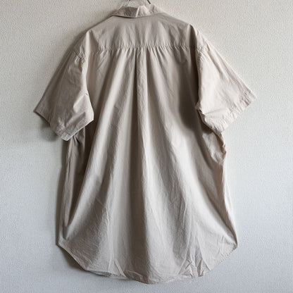 Y's for Men Oversized Open-Collar Shirt Beige Size XL