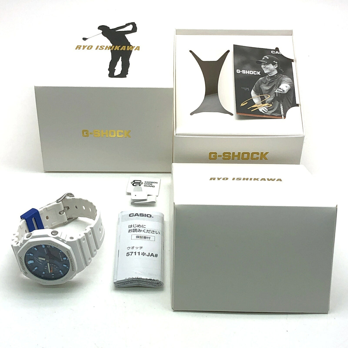 G-SHOCK Ryo Ishikawa 5th Sig. White Blue Watch