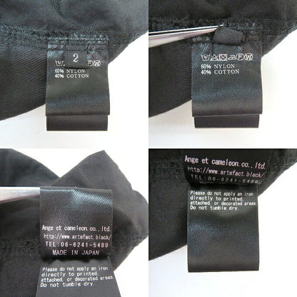 A.F ARTEFACT Nylon Wide Cargo Pants Black Size 2